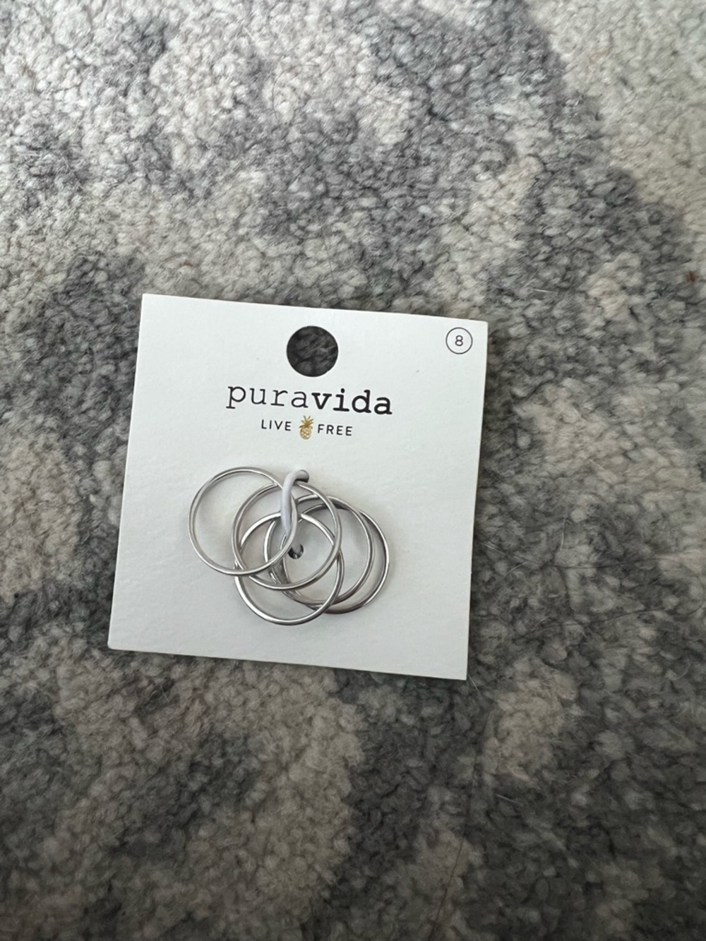 Pura Vida Multi-Tone Stacking Rings - Silver, Gold, Rose & Teal